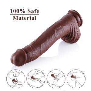 7 in Flesh Silicone Dildo for Anal Sex Beginners with KlicLok Connector