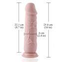 Vibrating Rabbit Dildo with 3XLR Connector for G-spot and Clitoris Stimulation