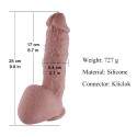 Hismith 8.6”Vibrating Dildo with 3 Speeds + 4 Modes with KlicLok System - Dual Density Silicone Dong